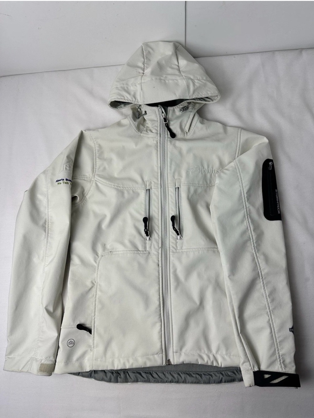 Stormtech H2Xtreme Ivory Soft Shell Jacket Waterproof Women's Size S LOGO